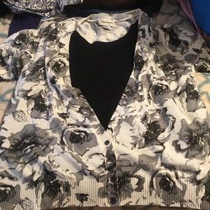 Black floral sweater